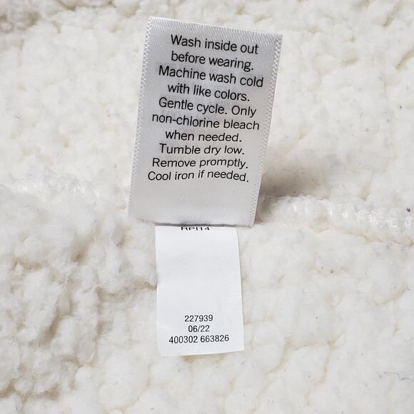 SO Women’s Fleece Pullover S Cream Tan Oversized Quarter-Zip Cozy Layers - Picture 9 of 9